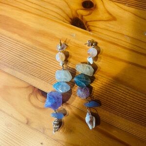 Chic Gemstone Drop Earrings